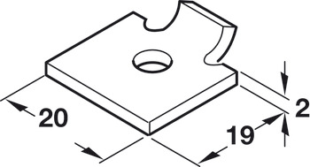 Shelf Support Stud 19x20mm Sgl Steel Dk Brz - view 2