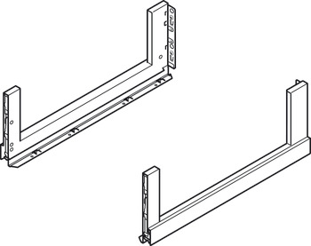NPS Cry+ Drawer Sides 186/450mm Silver 1pr - view 3