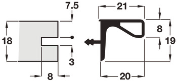Gola System A Profile Hrz Wall 3.9m Aluminium Silver - view 2