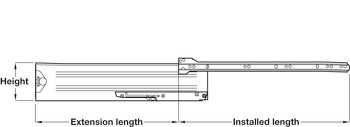 Metal Drawer Sides 150/350mm Steel CrWht - view 3