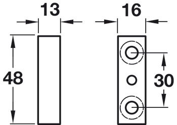 Accuride 0116 End Stops+Fixings Aluminium - view 4