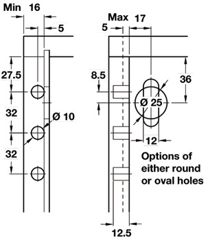 Traser-8 Cab Hanger 50kg Knock-In RH SZP - view 2