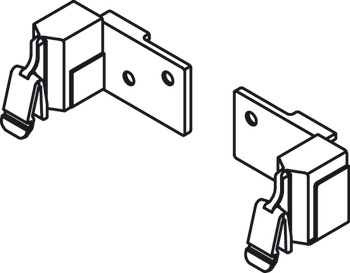 NPS Rectangular Rail Clip LH Silver - view 2