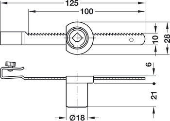 Symo3000 Gls Dr Cyl Lock w Rack MNP - view 2