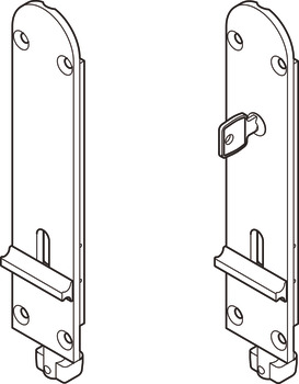 HafeleFld 100U DBolt 190 Btm wo Lock SSS