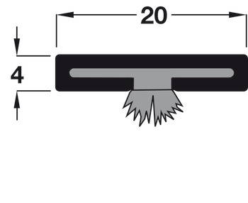 Intumes Strip/Brush FD60 2100x20x4mm Brw - view 2
