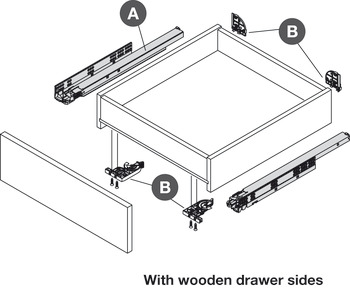 Dynapro 4D Drawer Runner Full 70kg 450mm - view 3