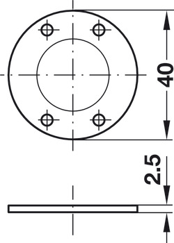 Minilock40 Spacer Plate D18mm Plastic Grey - view 2
