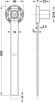 Symo3000 Cent Lockcase 22mm Zinc Alloy/Aluminium NP - view 2