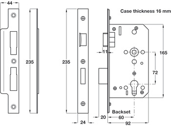 Startec Mort Cyl Sashlock 60/92mm SSS - view 2
