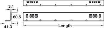 7957/9301/9308 Drawer Runner Bracket UH 406mm - view 2
