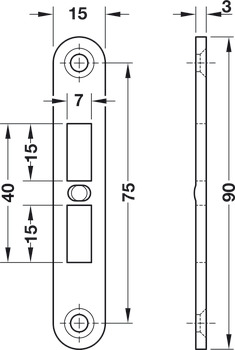 Giro Bolt-Striking Plate Steel Galvanised - view 2