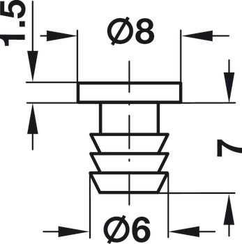 Door Buffer D8x1.5mm Plastic Trans - view 2