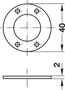 Minilock40 Spacer Plate D22mm MNP - view 2
