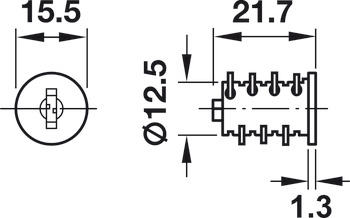 Symo Uni Obj Cyl Core+Plain Key 61-003 - view 2