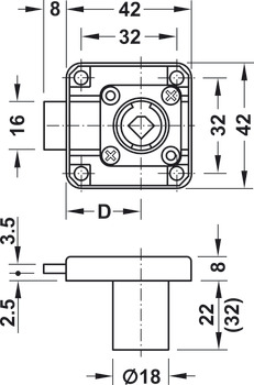 Symo3000 Rim Lockcase 23/22mm LH Zinc Alloy NP - view 2