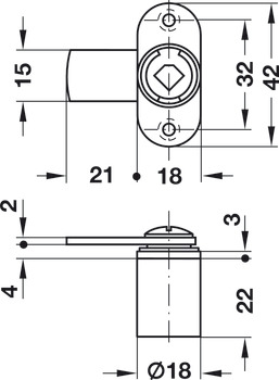 Symo3000 Cam Lockcase 22mm Dir.A NP - view 2
