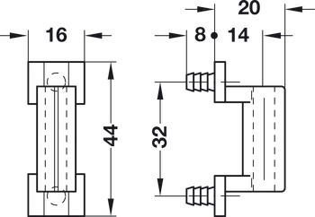 Plinth Spring Catch Nyl/Steel Chromatized - view 4