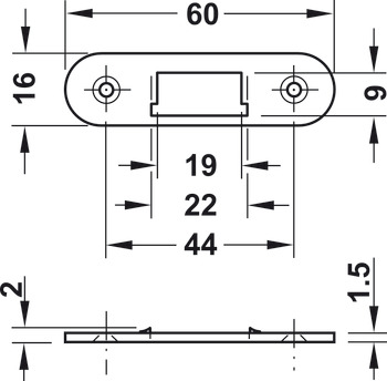 Symo3000 Roll Shut Mort Lock Strike Plt - view 2