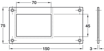 Card Frame Top Entry 150x75mm PAA - view 2