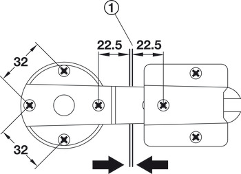 Table Connector 153x60mm Steel Glv - view 5