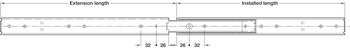 DS3031 BB Drawer Runner Full 55kg 700mm 304 Stainless Steel - view 3