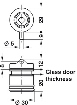 Symo3000 Gls Dr Lock Hinged Dr SF PNP - view 3