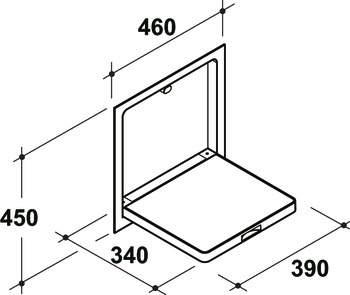PBA ProCAP Drop Down Shower Seat Grey - view 4
