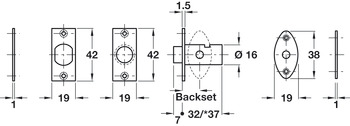 Mortice Window Security Bolt 15/37mm Brs - view 2