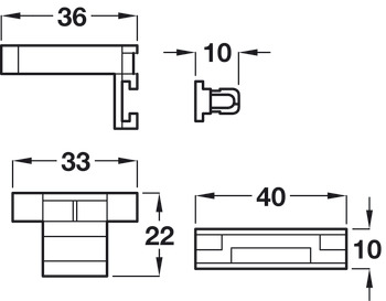 Plinth Clip Set for 3m Plinths Plastic Black - view 2