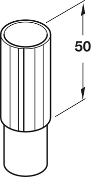Plinth Shaft Extension 70mm Plastic Black - view 3