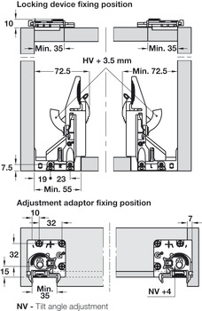 Dynapro 2D Adj Front+Rear Fix Clips Grey - view 2