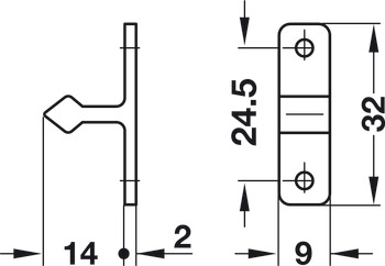 Twin Roller Catch Sprung Nylon Brown - view 3