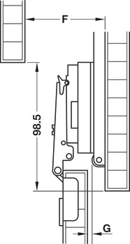 Accuride 1432 40mm Hinge Set-Thick Inset - view 5