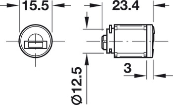 Symo Prm5 Cyl Core+Plain Key L002 Std - view 2