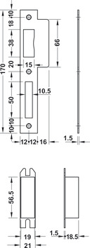 Startec Mort Bath Lock Square 55/84mm SSS - view 2