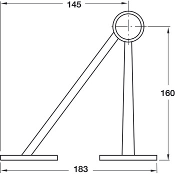 D38mm Rail Support Bracket Ang Stem PC - view 2