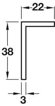 Cubicle Fitting Headrail 3.0m Aluminium SA - view 2