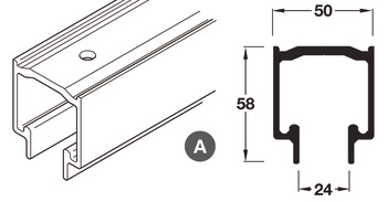 Hawa Variofold/Centrefold 80H Track 2.5m