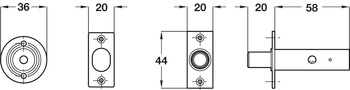 Mortice Door Security Bolt Brs/Steel SN - view 2