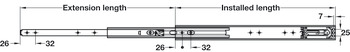5321-EC BB Drawer Runner Full 80kg 1000mm Bright Zinc Plated - view 5