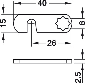 Symo3000 Hook Cam 40mm Steel Glv - view 2
