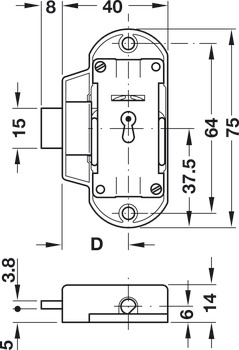 Piccolo Nova Lock Case 25mm RH NP - view 2