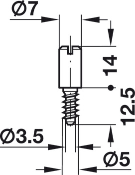 Locking Bolt+Wood Screw Eccentric Steel PNP - view 3