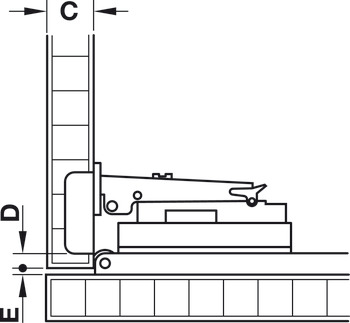 Accuride 1432 40mm Hinge Set-Thick Inset - view 2