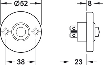 Bell Push-Round D52mm SSS - view 4