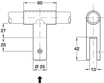 PBA Cub/Brd Hanger 316L SSS - view 2