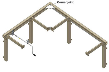 Ropox Flexi Corner Set 650-950mm Steel Wht