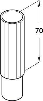 Plinth Shaft Extension 70mm Plastic Black - view 4