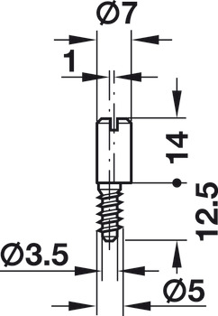 Locking Bolt+Wood Screw Eccentric Steel PNP - view 4